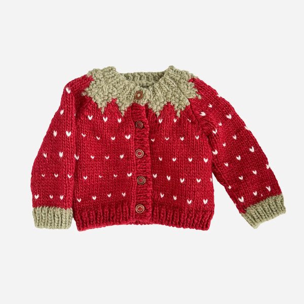 Strawberry Cardigan Kid's Sweater