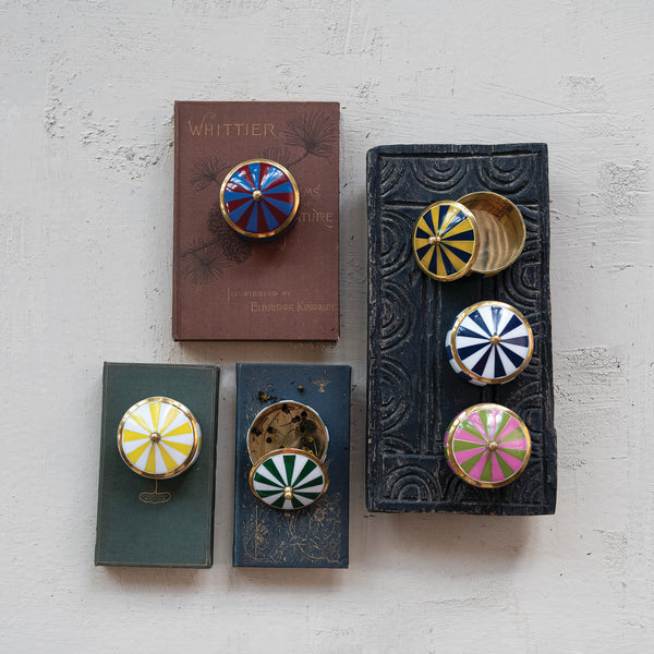Brass & Resin Striped Box