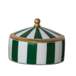 Brass & Resin Striped Box