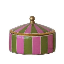 Brass & Resin Striped Box