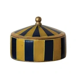 Brass & Resin Striped Box