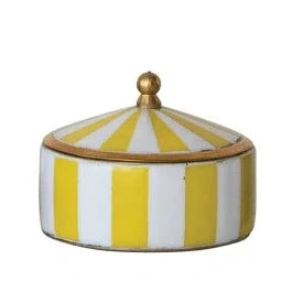 Brass & Resin Striped Box