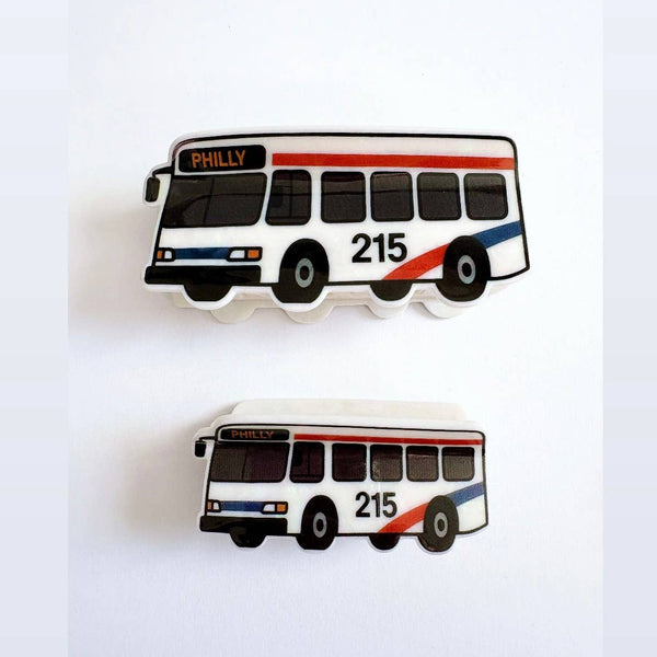 Philly Bus 215 Hair Claw Clip (Small)  ~  Philadelphia
