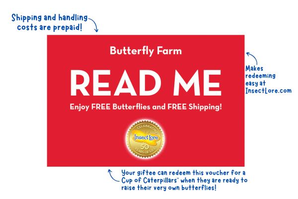 Butterfly Farm™  Growing Kit with PREPAID Voucher