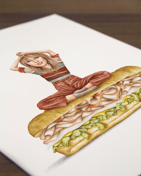 Taylor Swift Anti Hero Sandwich Watercolor Print