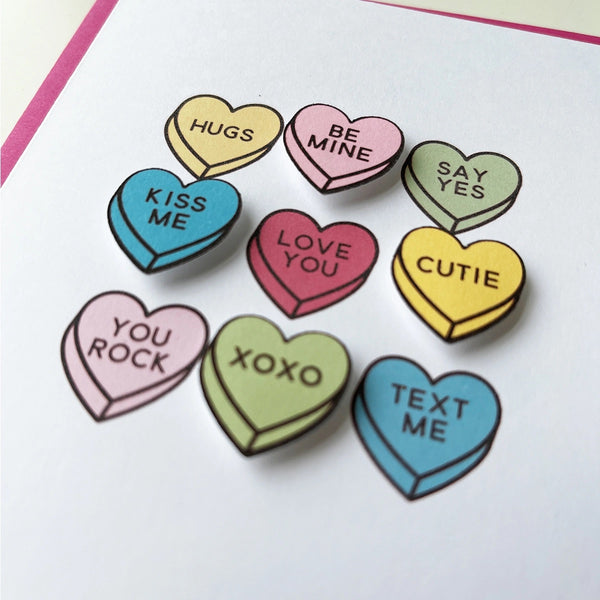 Candy Hearts Valentine's Day Greeting Card