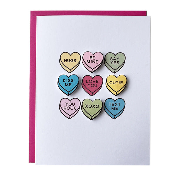 Candy Hearts Valentine's Day Greeting Card