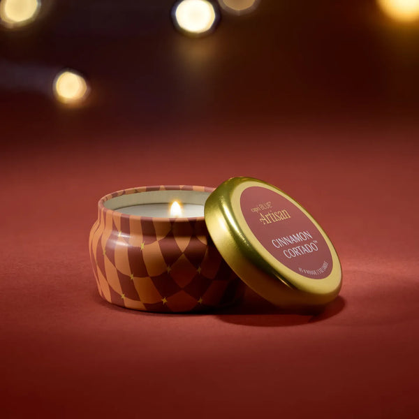 Winter Bazaar Mini Tin 3oz. Candle - Cinnamon Cortado