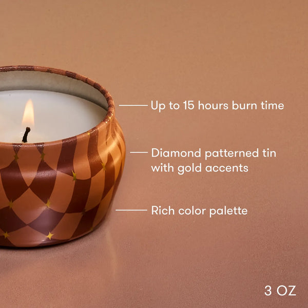 Winter Bazaar Mini Tin 3oz. Candle - Cinnamon Cortado