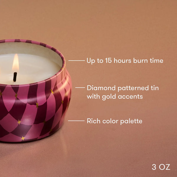 Winter Bazaar Mini Tin 3oz. Candle - Tinsel & Spice