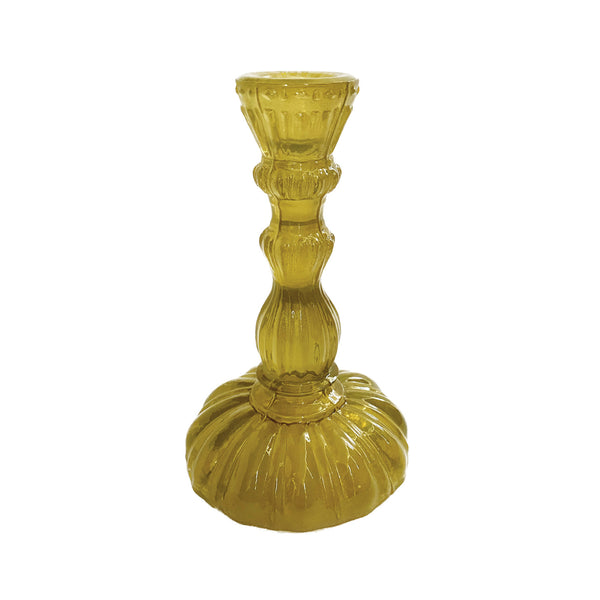 Chartreuse Green Candlestick Holder