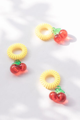 Cherry Coil Scunchies Kids Hair Tie