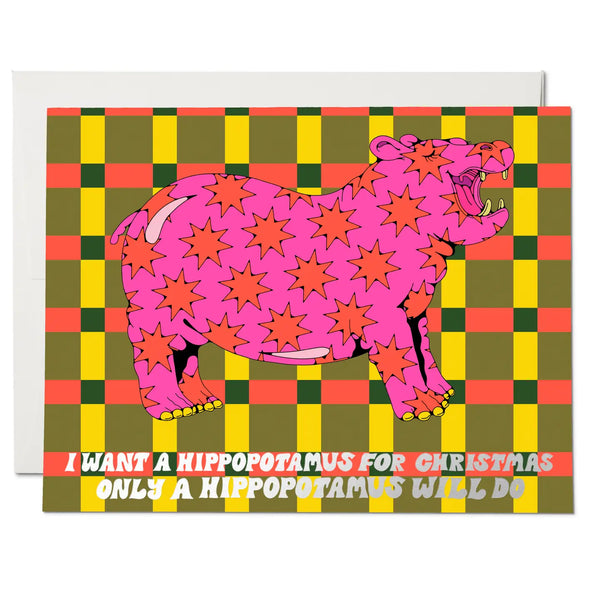 Christmas Hippo Holiday Boxed Greeting Card - Set of 8