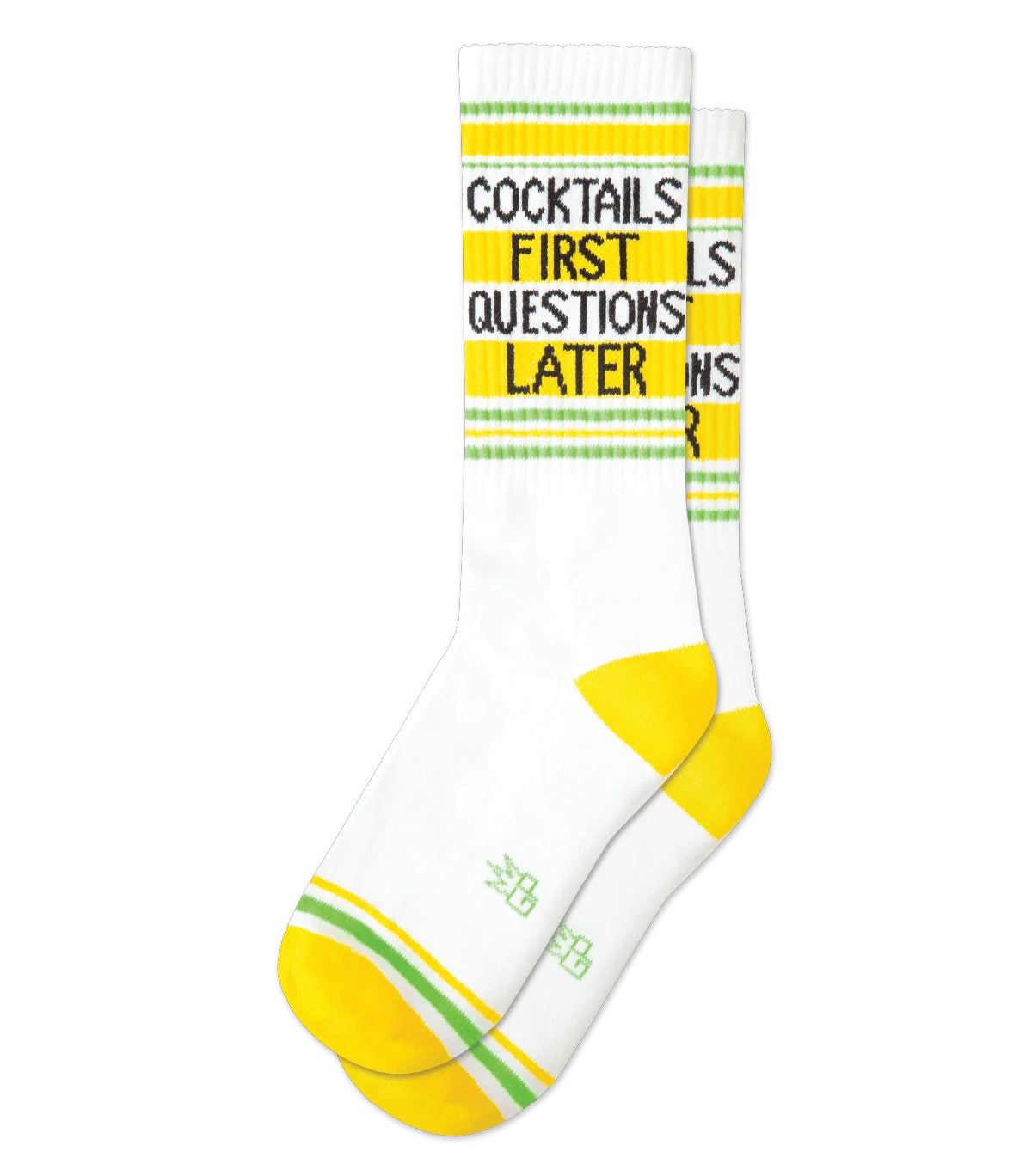 Cocktails First Questions Later Unisex Socks