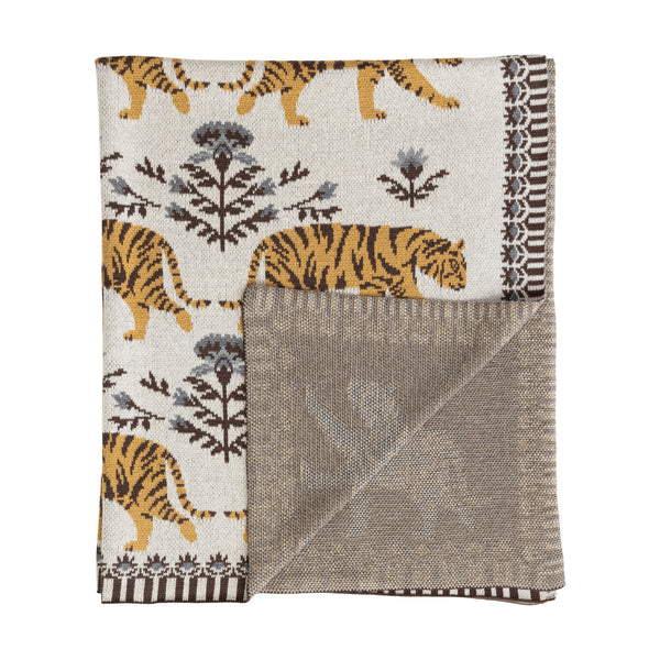 Cotton Knit Baby Blanket - Tigers