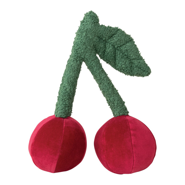 Cotton Velvet Cherry Pillow