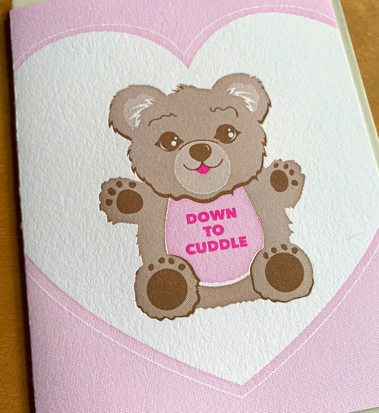 Down To Cuddle Valentine's Day Greeting Card