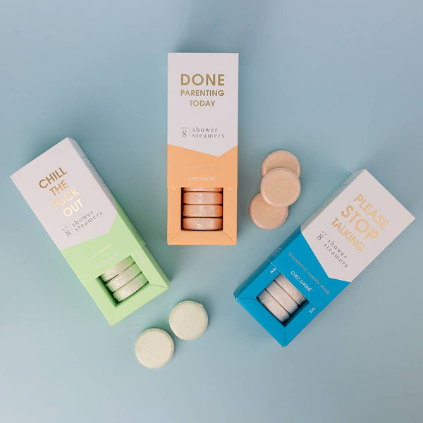 Please Stop Talking - Aromatherapy Shower Steamers - Blackberry Vanilla Musk - Set of 8