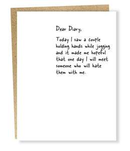 Dear Diary Valentine's Day Greeting Card