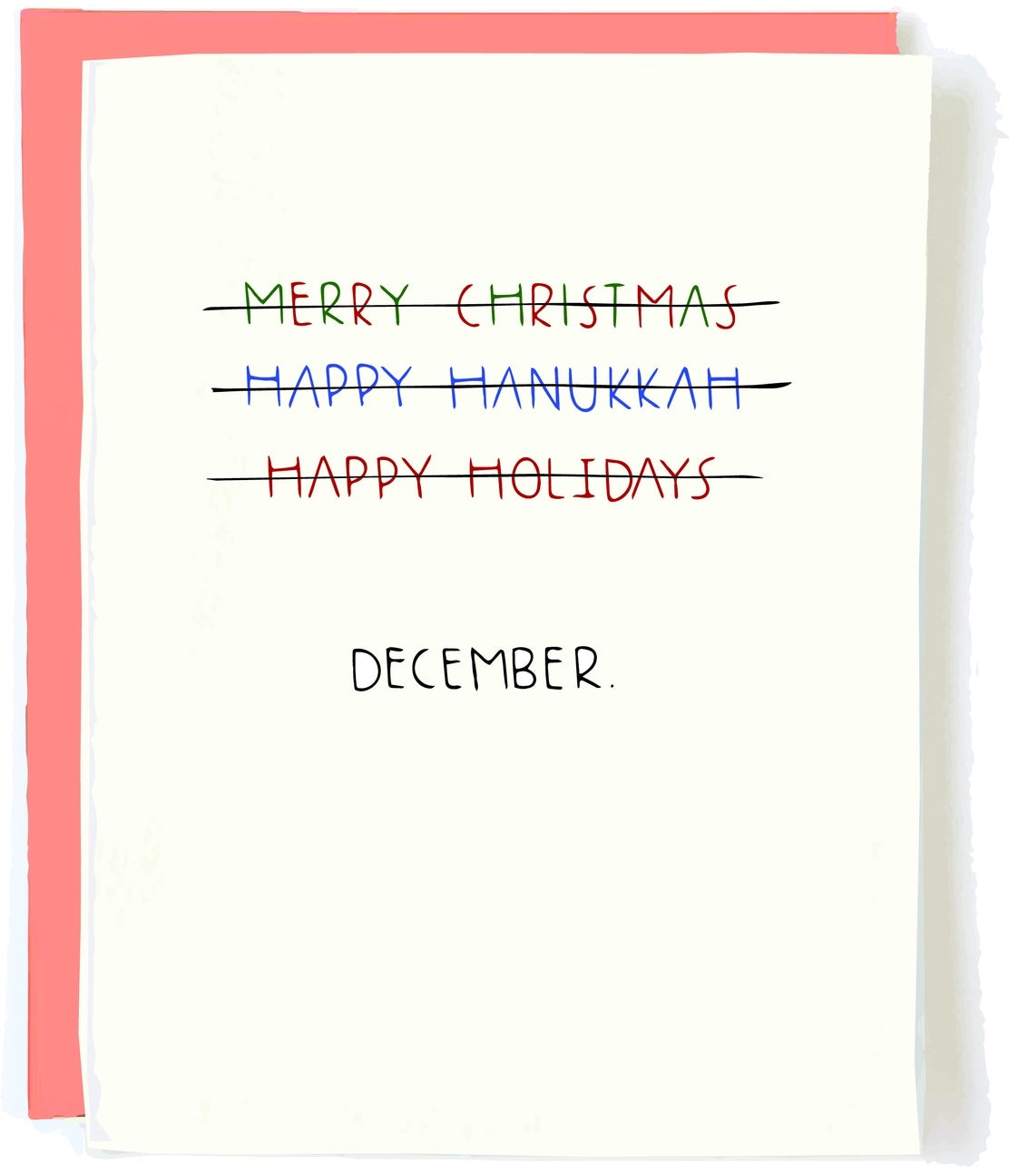 Politically Correct December Holiday Greeting Card