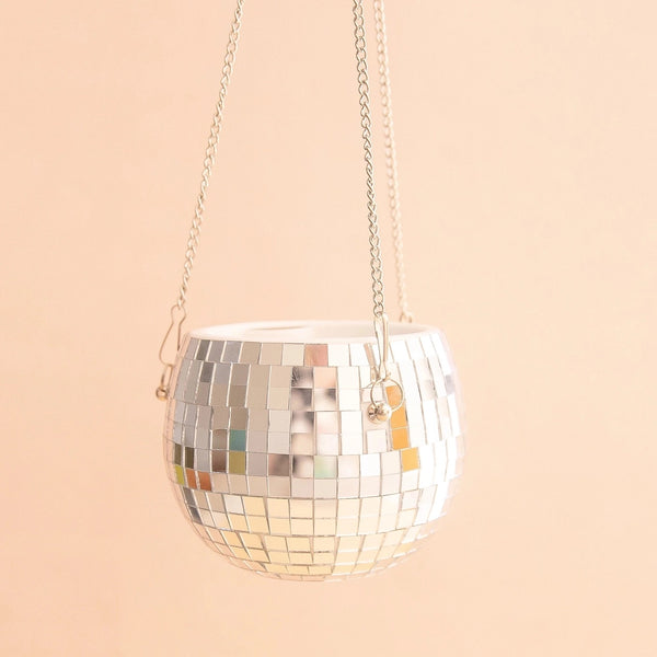 Disco Ball 6" Hanging Planter