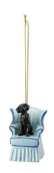Dog in Vintage Chair Ornaments - 4 Styles