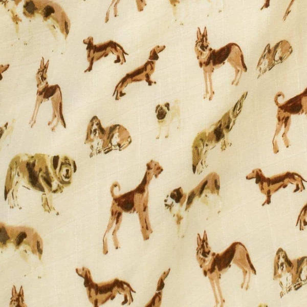 Milkbarn Natural Dog Organic Cotton Muslin Swaddle Blanket
