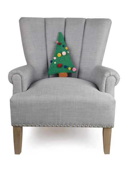 Tree Shaped Hook Pillow w/Poms - Ampersand
