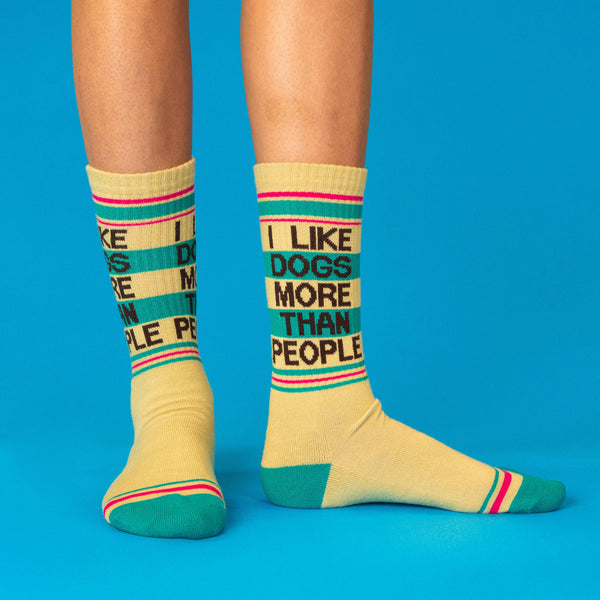 I Like Dogs More Than People Gym Crew Socks