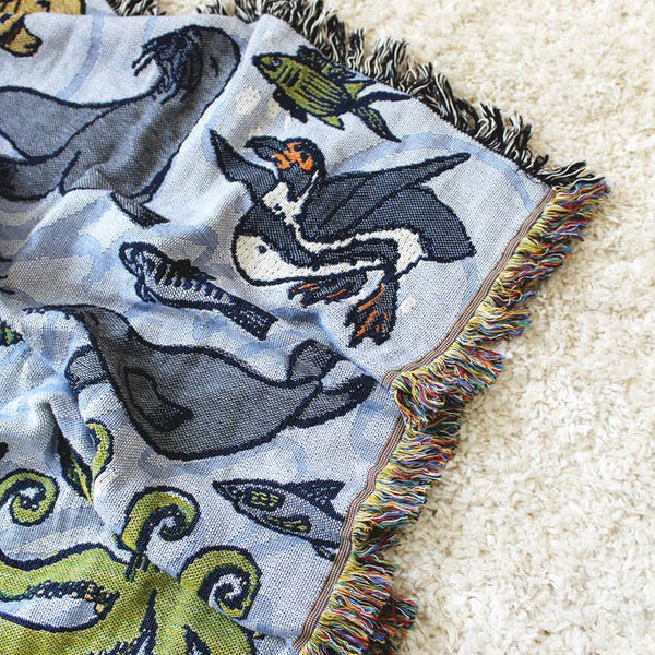 Sea Life Mini Tapestry Baby Blanket