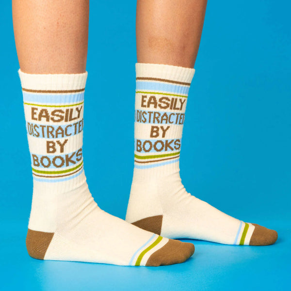 Easily Distracted By Books Unisex Socks