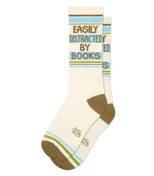 Easily Distracted By Books Unisex Socks