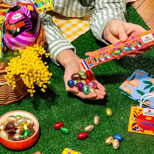 Organic French Chocolate Easter Egg Tube (18 Eggs)