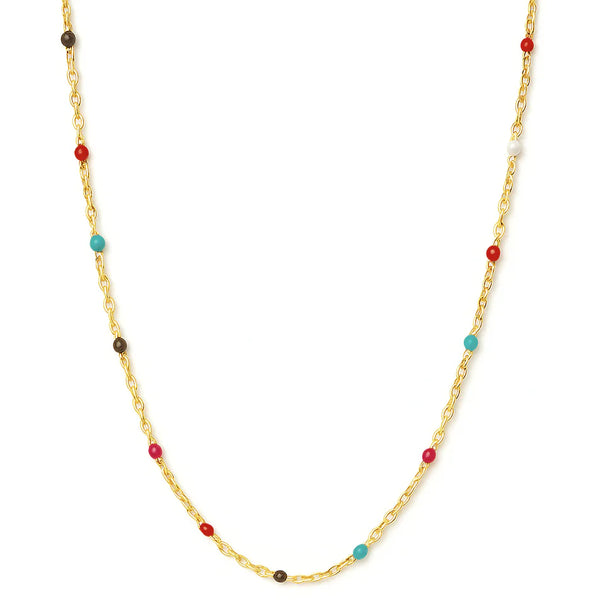 Gwen Colorful Dainty Enamel Beaded Necklace