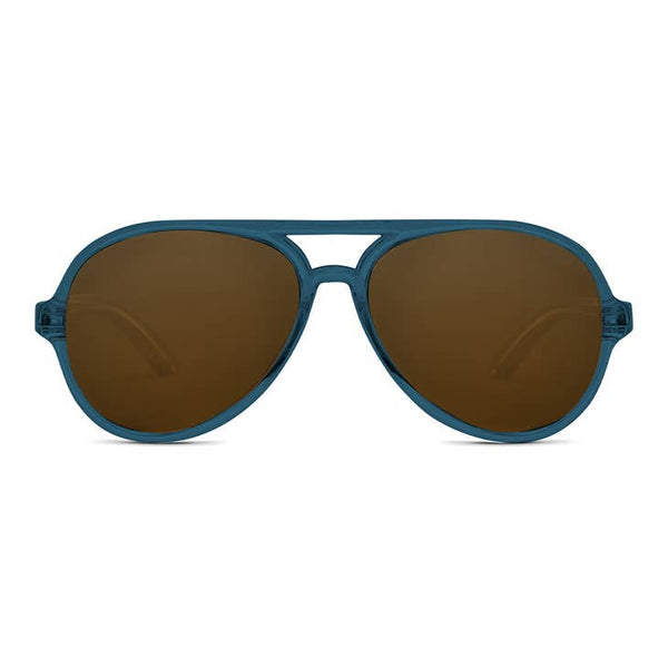 Hipsterkid Denim Blue Polarized Aviator Sunglasses