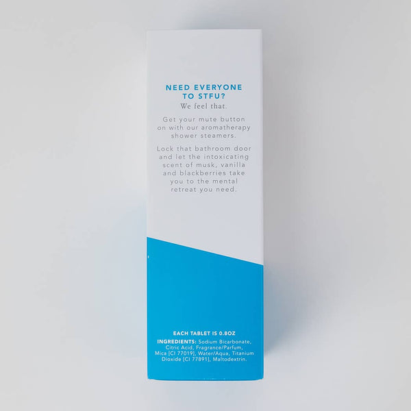 Please Stop Talking - Aromatherapy Shower Steamers - Blackberry Vanilla Musk - Set of 8