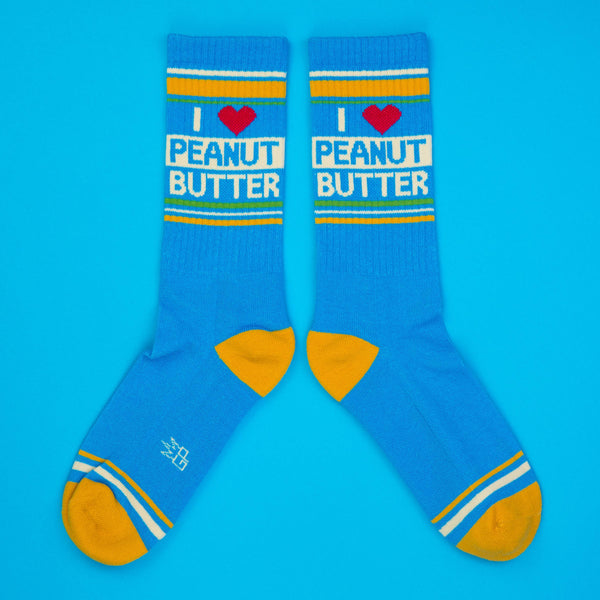 I ❤️ Peanut Butter Gym Crew Socks