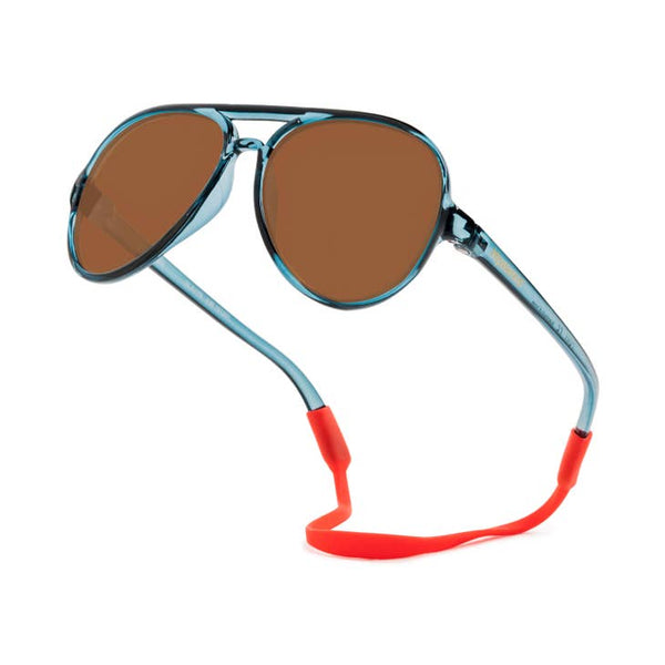 Hipsterkid Denim Blue Polarized Aviator Sunglasses
