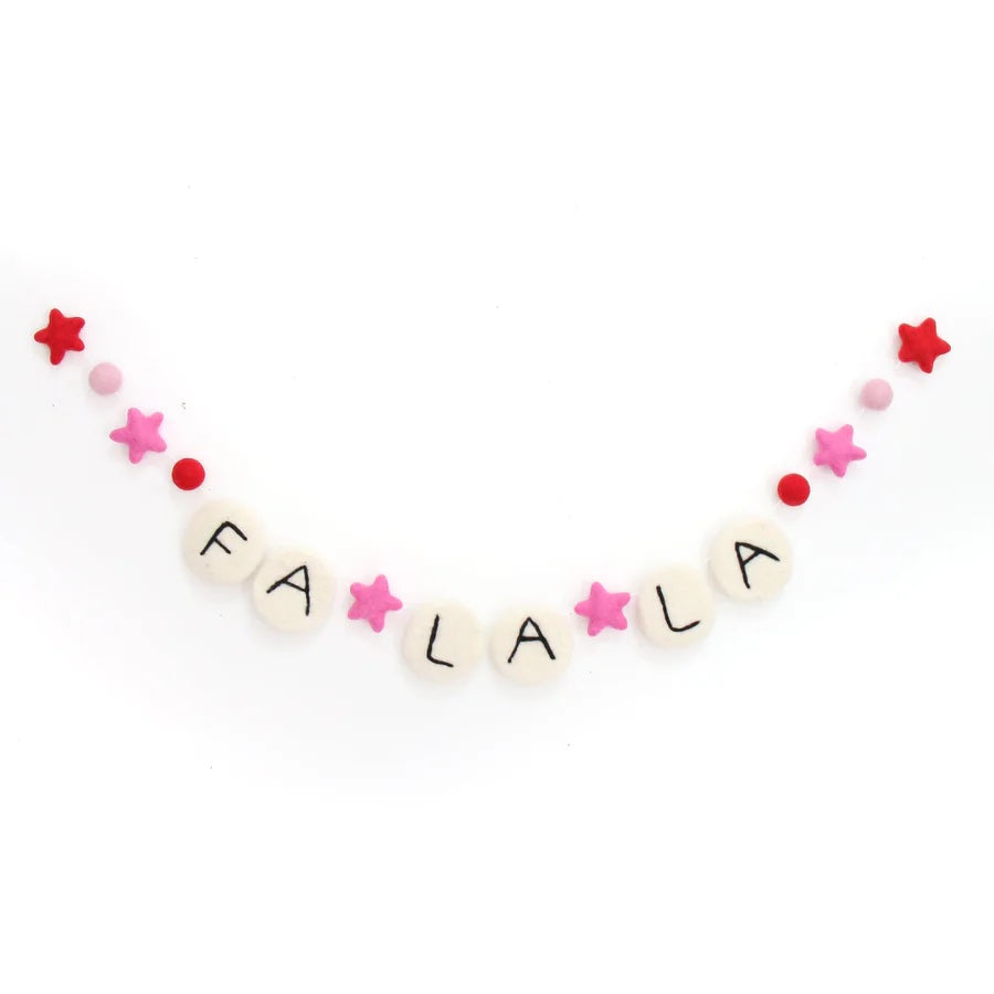 Fa La La Friendship Bracelet Felt Garland