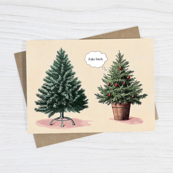 Fake Bitch Holiday Greeting Card