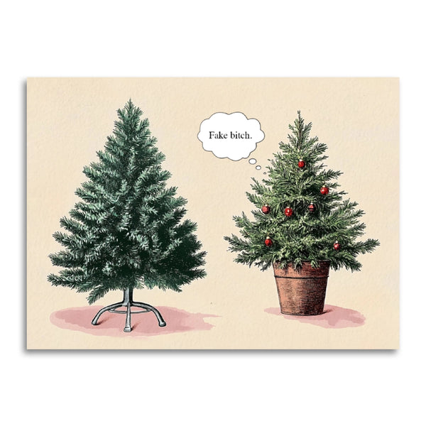 Fake Bitch Holiday Greeting Card