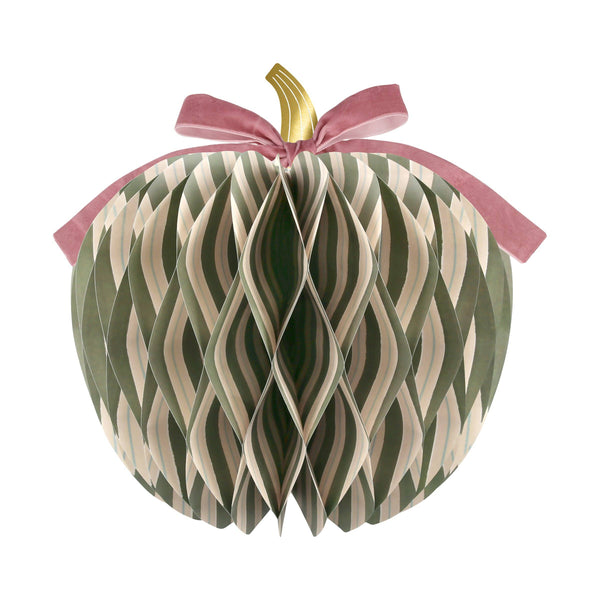 Fall Striped Paper Honeycomb Pumpkins