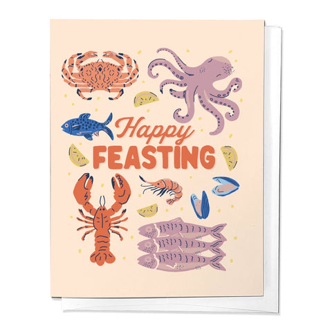 Happy Feasting Feast of the Seven Fishes Holiday Greeting Card