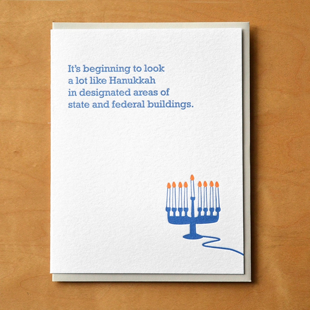 Hanukkah in State and Federal Buildings Holiday Greeting Card