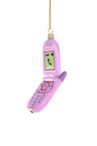 Pink Flip Phone Ornament