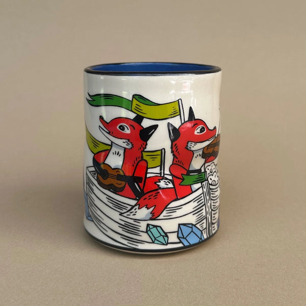 Foxes Upon A Sea Large Ceramic Mug
