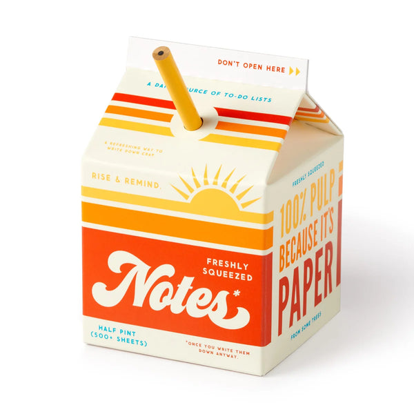 Freshly Squeezed Notes Juice Carton Note Set
