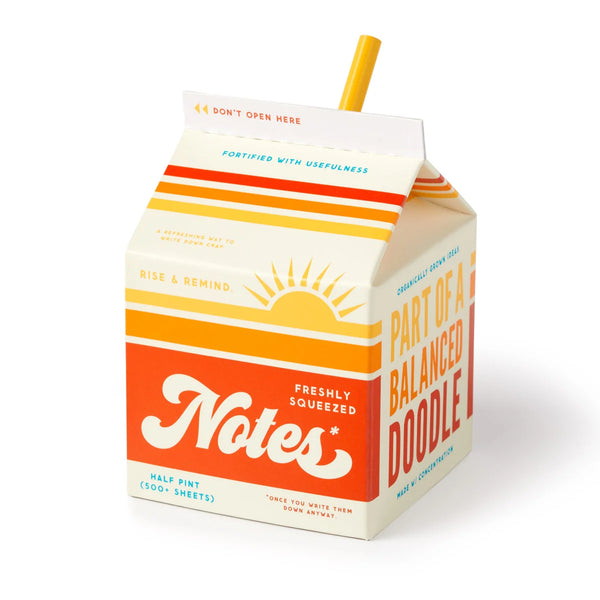 Freshly Squeezed Notes Juice Carton Note Set