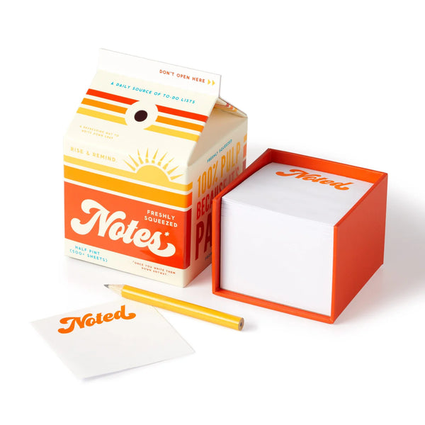 Freshly Squeezed Notes Juice Carton Note Set