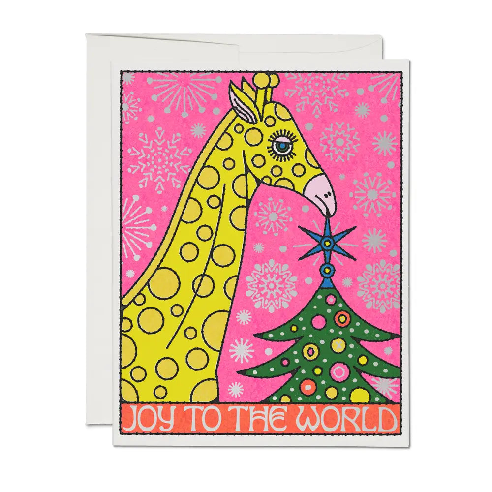 Giraffe Holiday Greeting Card
